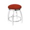 Holland Bar Stool Co 18" Swivel Vanity Stool, Chrome Finish, Graph Poppy Seat 80218CH021 - alternate 1